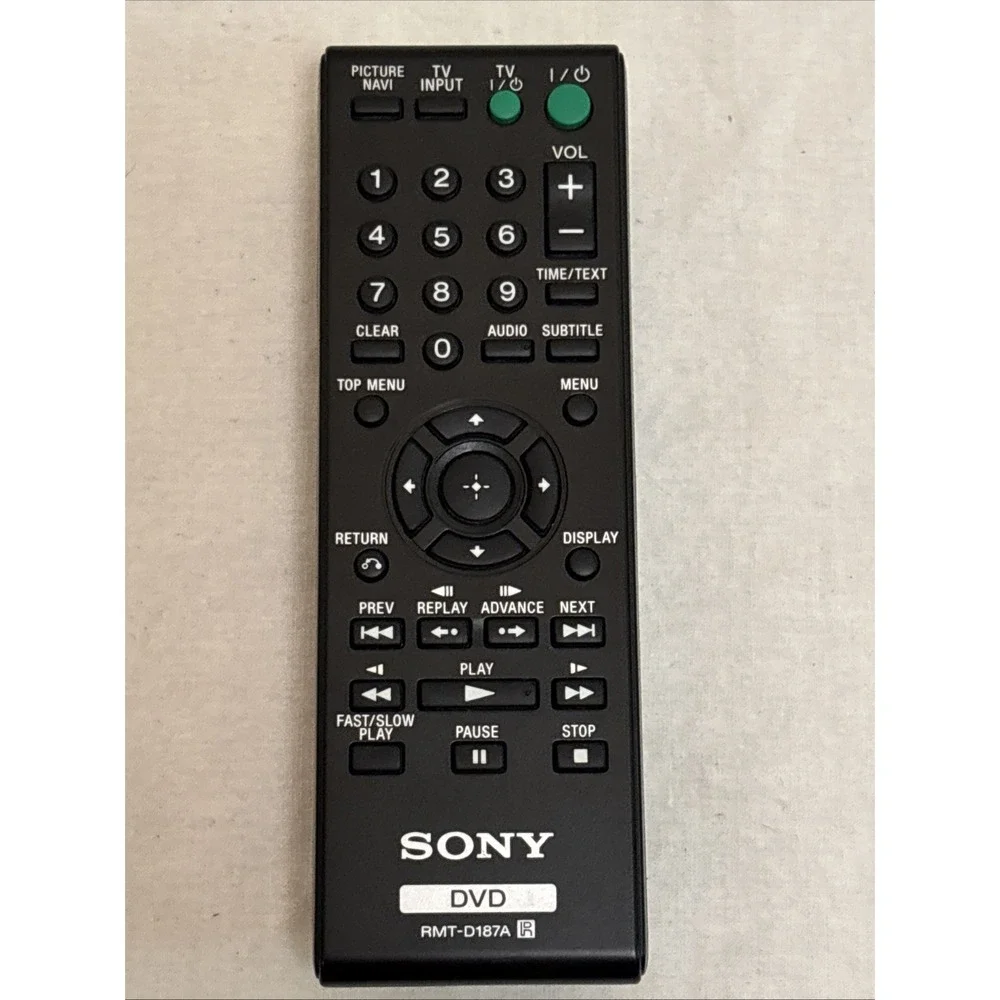 Sony DVD Player Remote Control RMT-D187A Black Replacement Remote